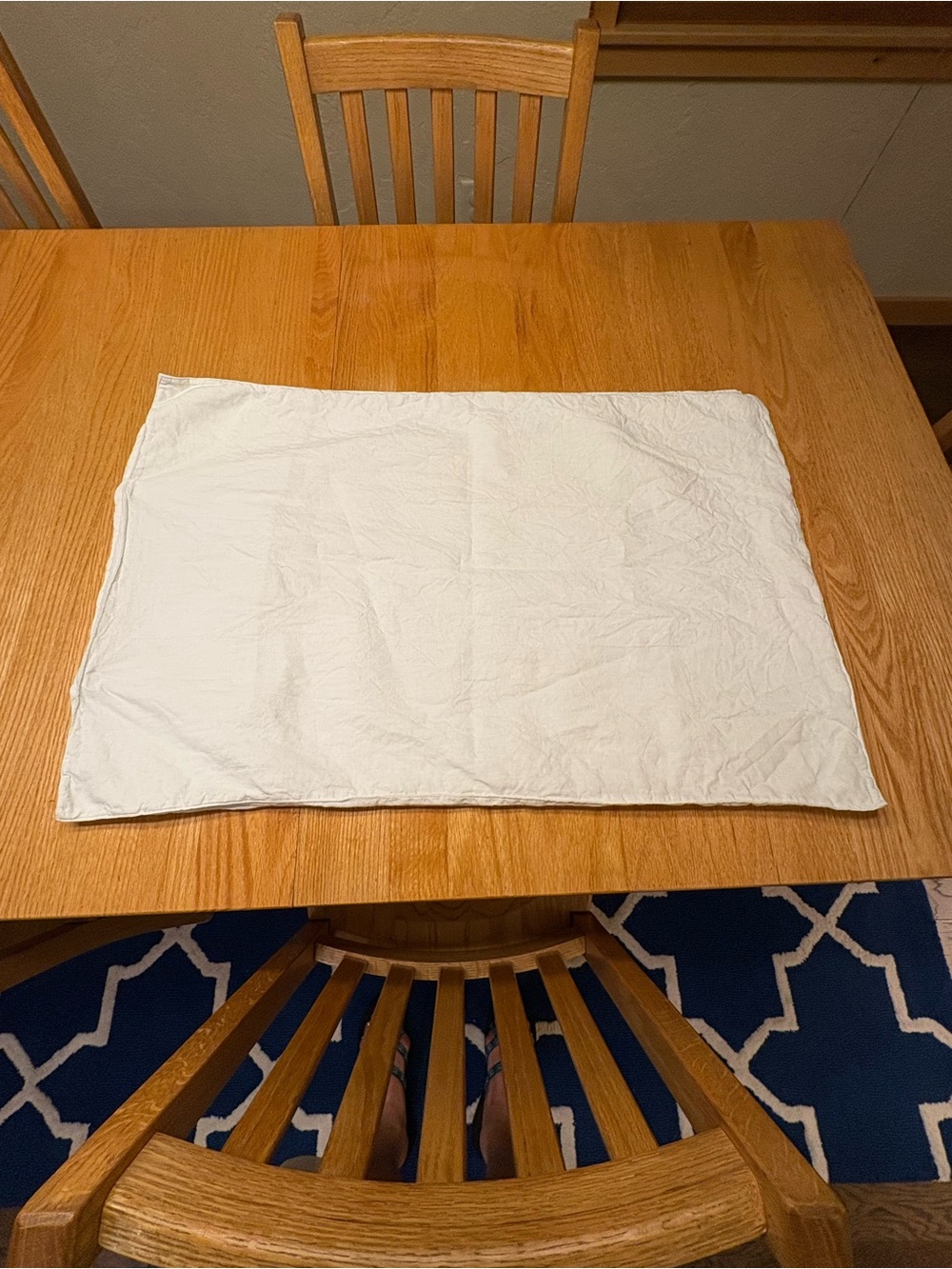 Dapu set of two linen white pillowcases
